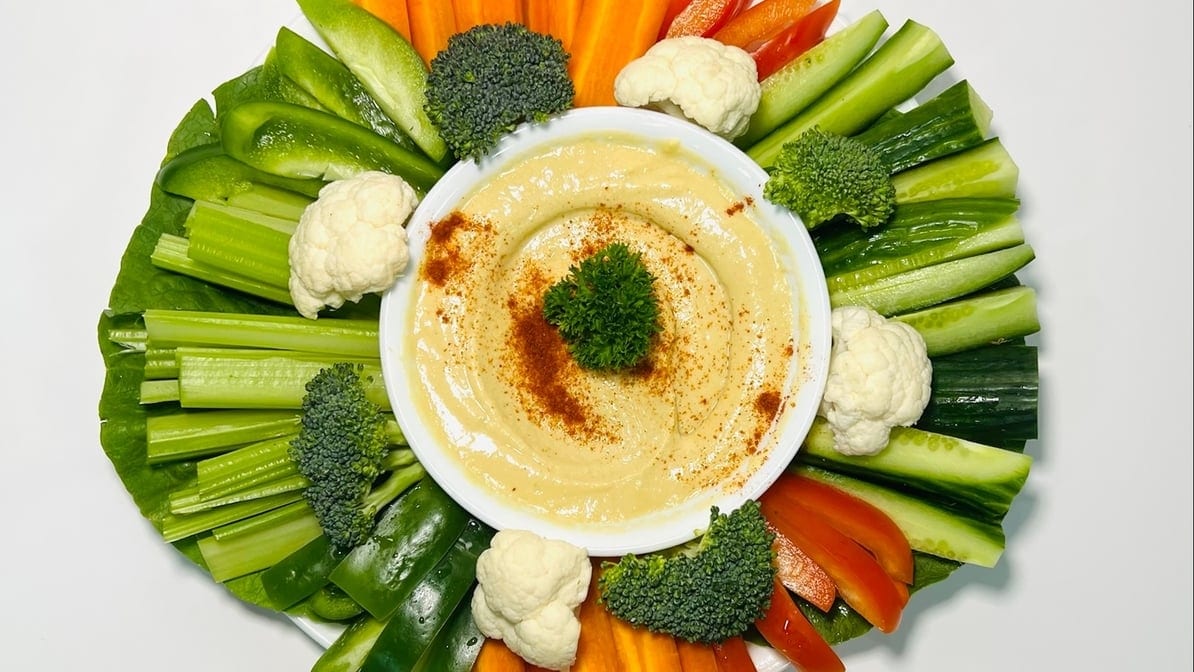 Hummus with Veggies.