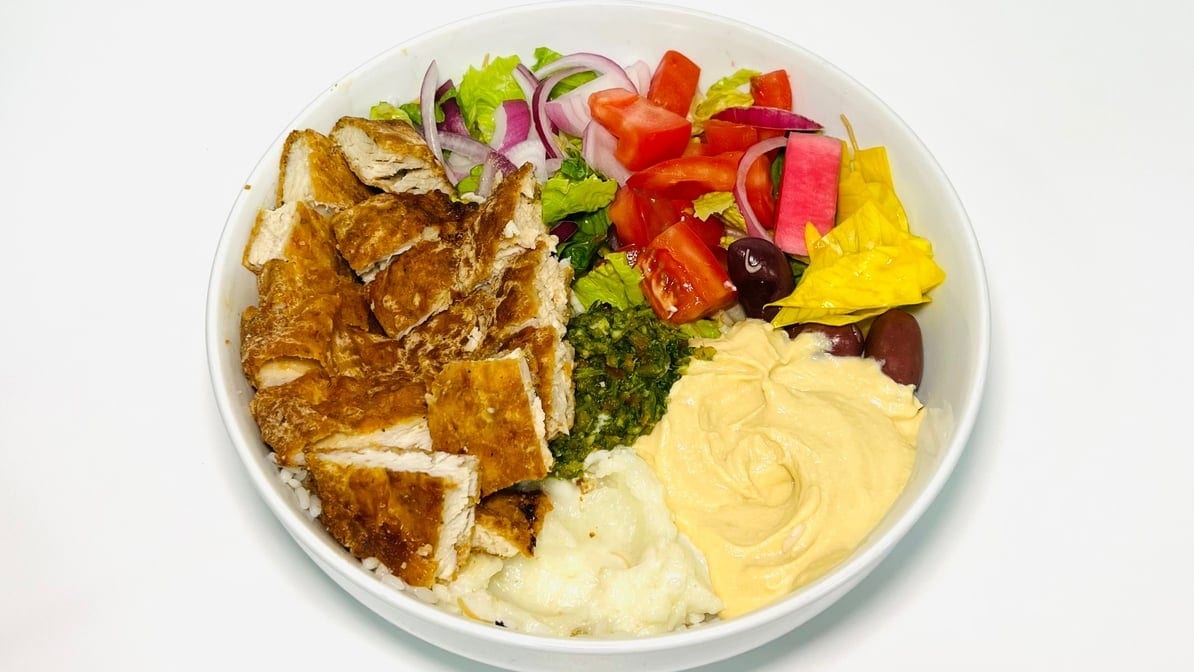 Chicken Cream Chop Bowl.