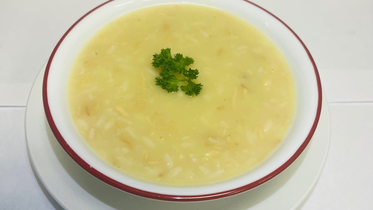 Chicken Lemon Rice Soup.