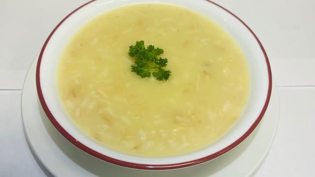 Chicken Lemon Rice Soup.